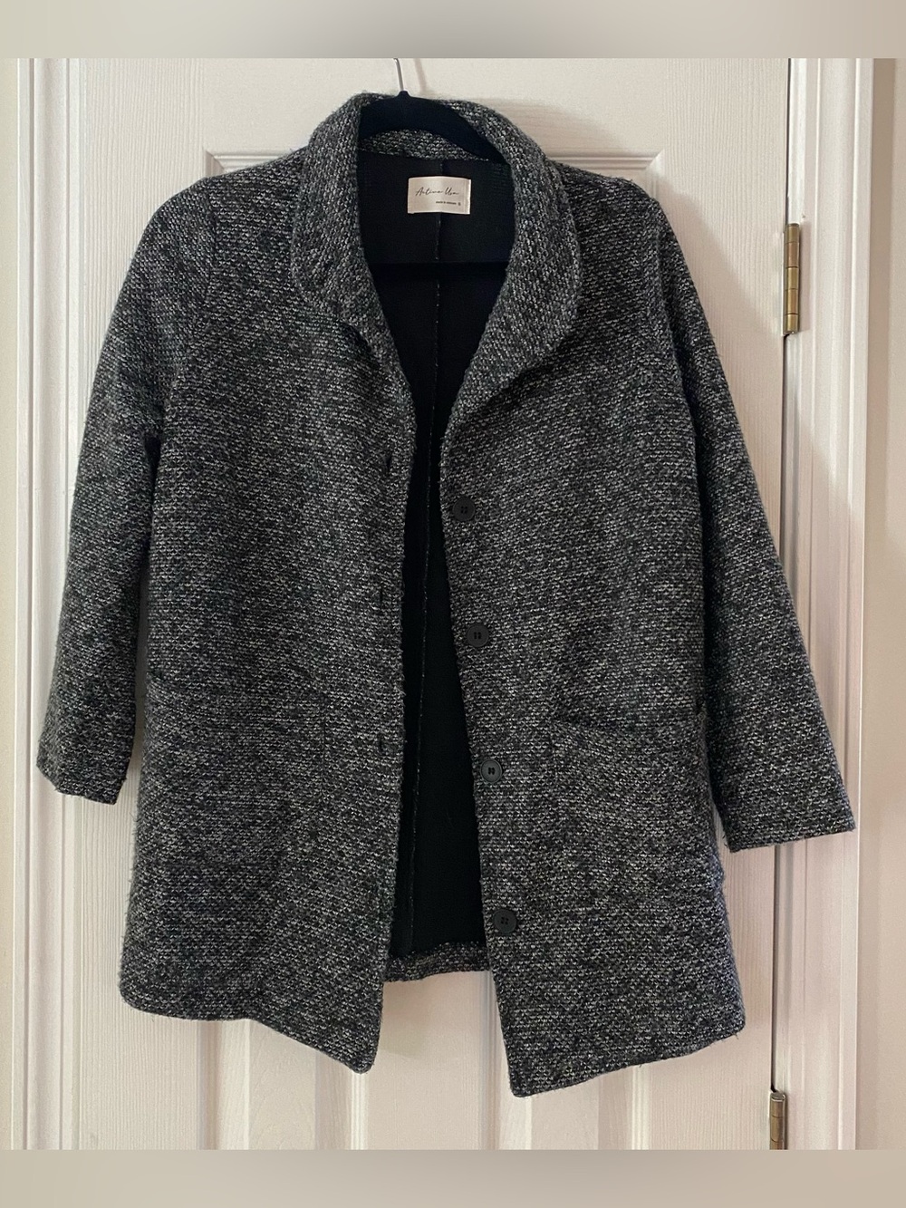 Women's Gray Textured Bouclé shacket